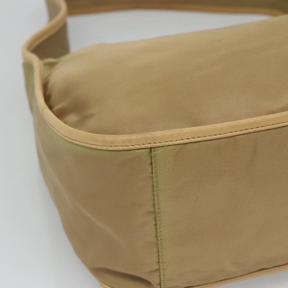 Authentic PRADA Shoulder Bag Nylon Leather Brown Silver - Picture 7 of 16